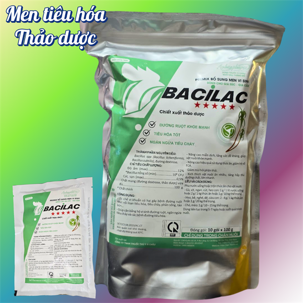 Á Châu Bacilac - Men thảo dược tan 100gr
