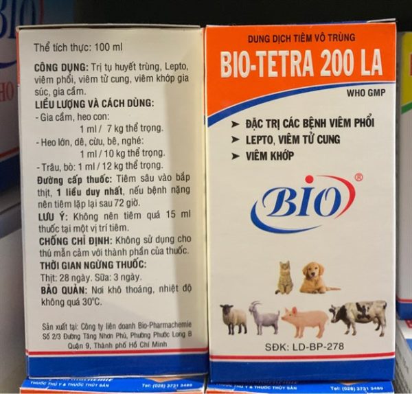 BIO TETRA 200 LA - 100ml - Lọ - Ảnh 2