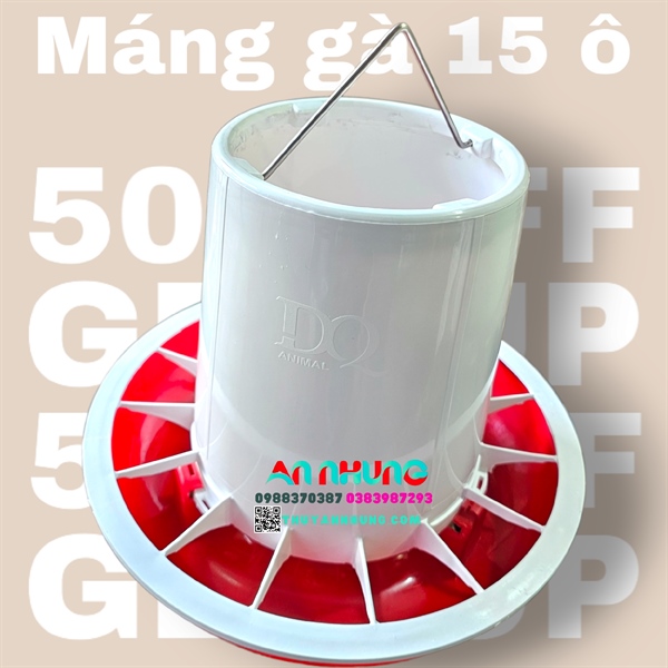 Máng 15 ô DQ- 5kg (Trắng Đỏ) - Cái
