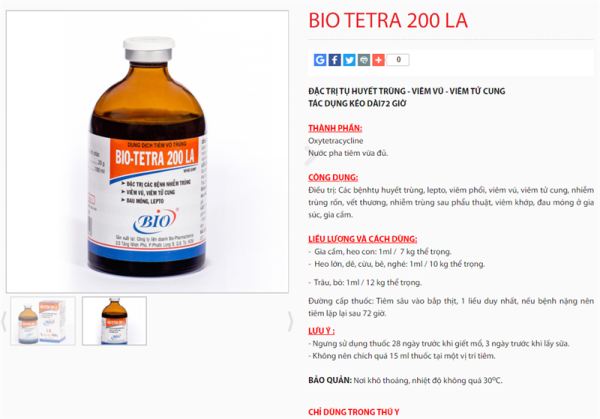 BIO TETRA 200 LA - 100ml - Lọ - Ảnh 3