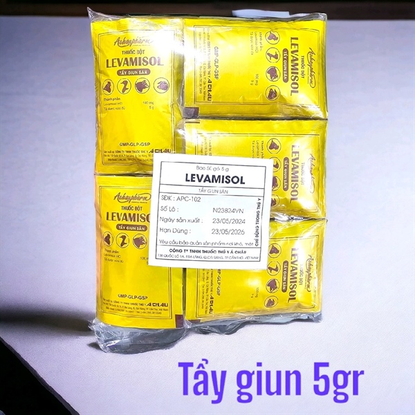 Á Châu Levamisol 5gr - Tẩy Giun - gói