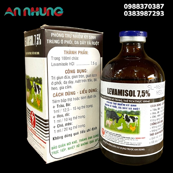 Minh Huy Levamysol 7,5% (Tẩy giun) 100ml - chai