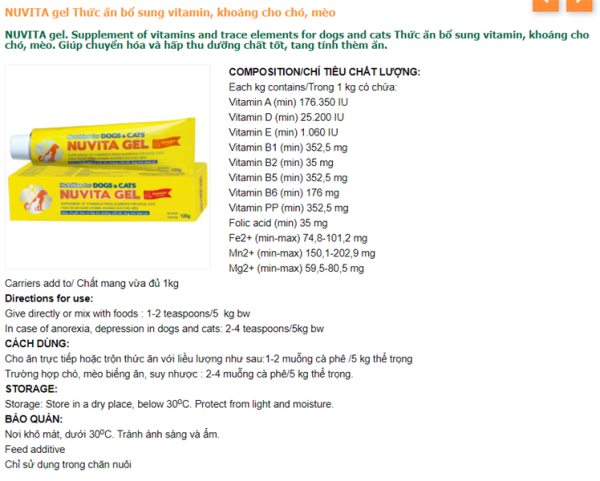 VMD Nutrition Nuvita Gel 120g - Tuýp - Ảnh 3