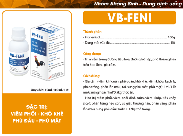 VB Feni 10ml - Flo Viêm phổi, khò khè, sổ mũi, phù đầu, phù mặt, thương hàn, phân xanh, phân trắng - Hộp 10 lọ - Ảnh 4