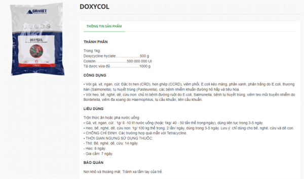 AGRI DOXYCOL 1kg - Gói 10in1 - Ảnh 3