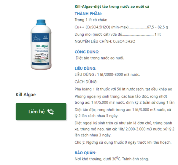 VMD Kill-Algae ( CÁ) 1Lit - Diệt Tảo - Can - Ảnh 2