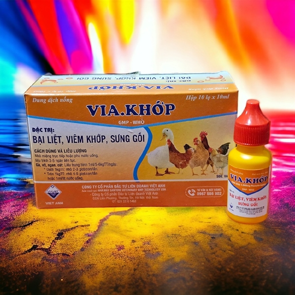 VIAVET Bại Liệt Gia Cầm (VIA KHỚP) Oral 10ml - Lọ