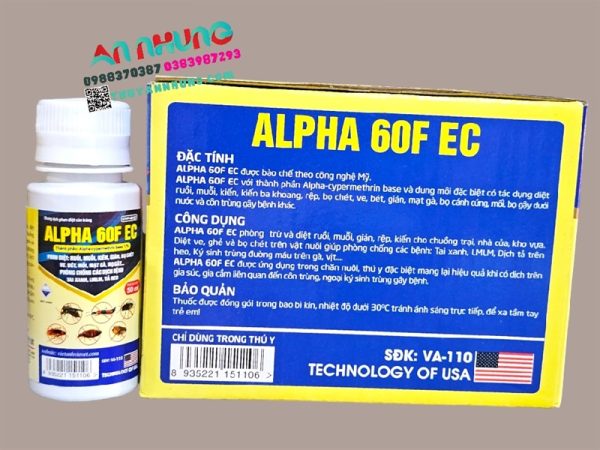 Viavet Alpha 60F EC (côn trùng, ruồi, muỗi, dán, kiến) 50ml - lọ - Ảnh 2