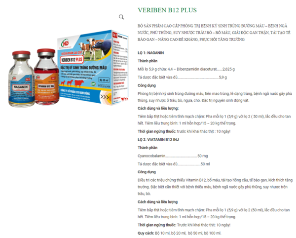 ND Veriben B12 Plus 20ml - hộp - Ảnh 3
