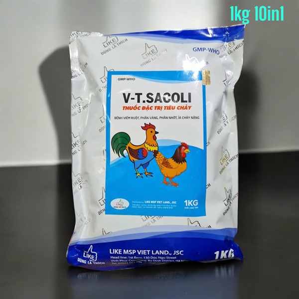 LIKE T.SACOLI (đặc trị tiêu chảy) - Gói 1kg 10in1