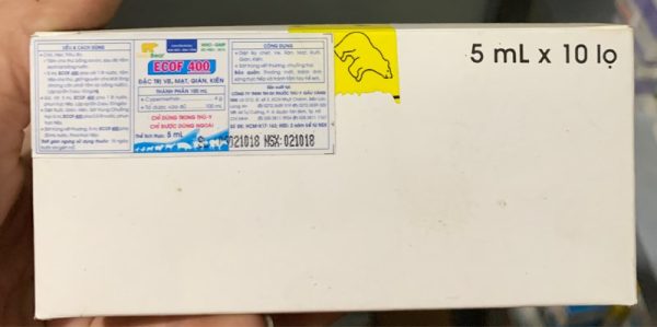 G.V Ecof 400 5ml - Cypermethrin TRỊ VE, MẠT, GIÁN, KIẾN - Lọ - Ảnh 2