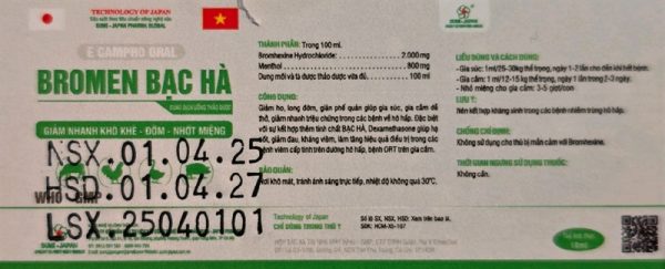 Sumi Bromen bạc hà 10ml - Hộp 20 lọ - Ảnh 2