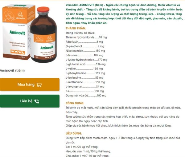 VMD AMINOVIT 100ml - Lọ - Ảnh 3