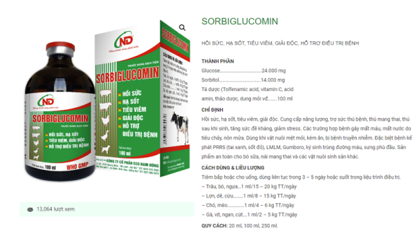 ND SORBI GLUCO 100ml - Lọ - Ảnh 2