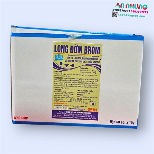 HDH Brom Long đờm 10gr - Hộp 50 gói