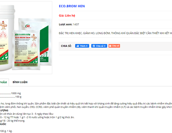 ND Eco Brom Hen 10gr - Hộp 50 gói