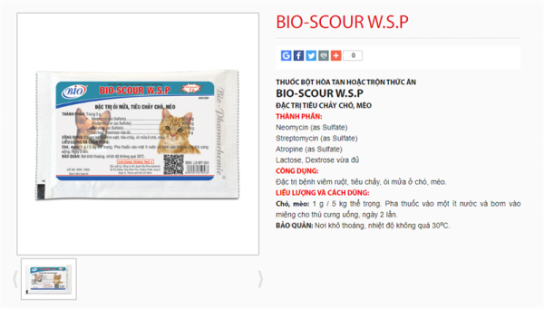 Bio Scour W.S.P 5gr - Đặc trị tiêu chảy chó, mèo - Gói - Ảnh 4