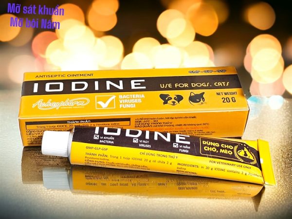 Á Châu IODINE (gel thú cưng) - sát trùng vết thương, trị nấm - Tuýp 20gr - Ảnh 4