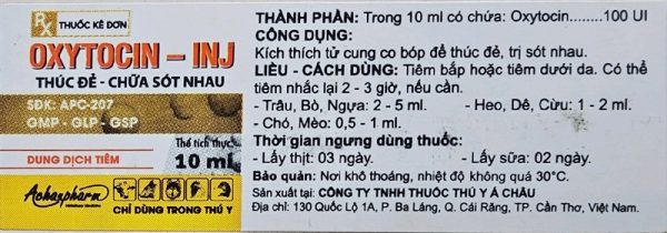 Á Châu Oxytocin 10ml - Hộp 10 lọ - Ảnh 2