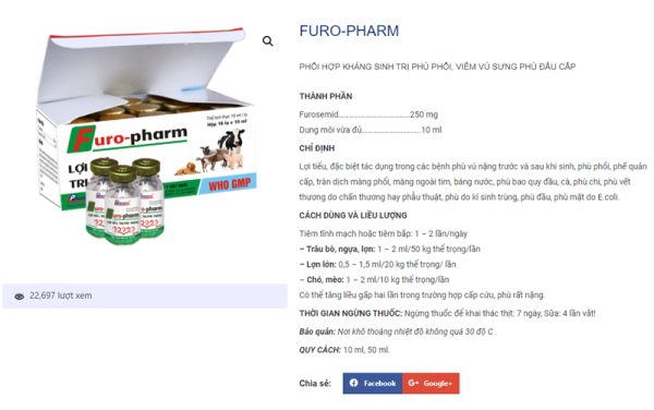 Drich Furo Pharm 10ml - Lợi tiểu - Lọ 10ml - Ảnh 2