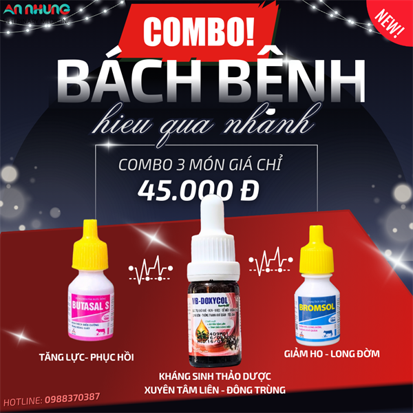 COMBO KHÁNG SINH GÀ 10ml - Combo