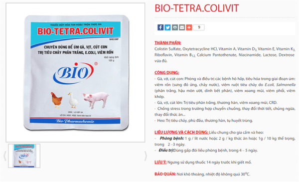 BIO TETRA COLIVIT - 100gr - Thùng 160 gói - Ảnh 3