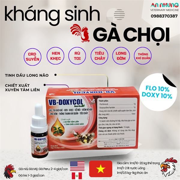 VB DOXYCOL HERBAL ORAL 10ml - Thùng 10 hộp