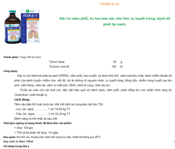 GOOVET TYLAN @ LA 100ml - Tác dụng kéo dài 72h - Chai 100ml - Ảnh 2