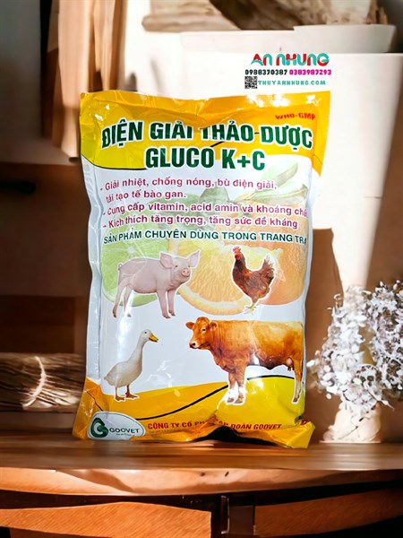 GOOVET ĐIỆN GIẢI THẢO DƯỢC GLUCO KC - Thùng 15kg