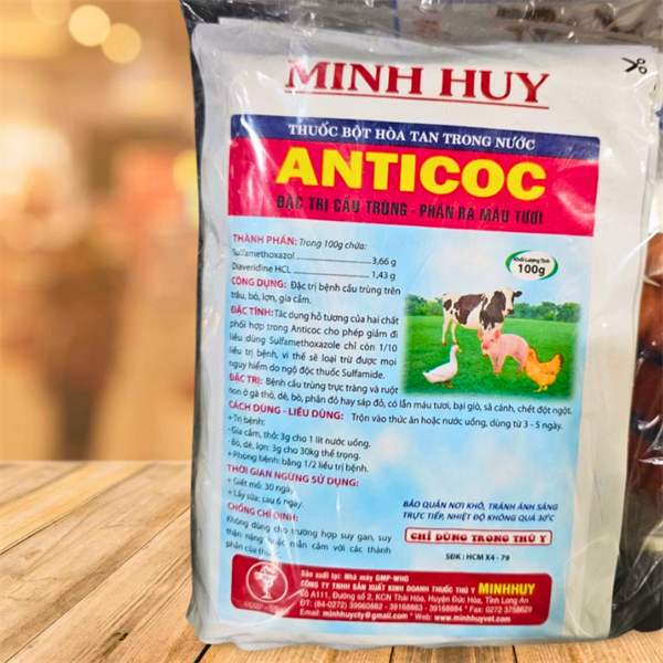 Minh Huy Anticoc 100gr - Thùng 100 gói