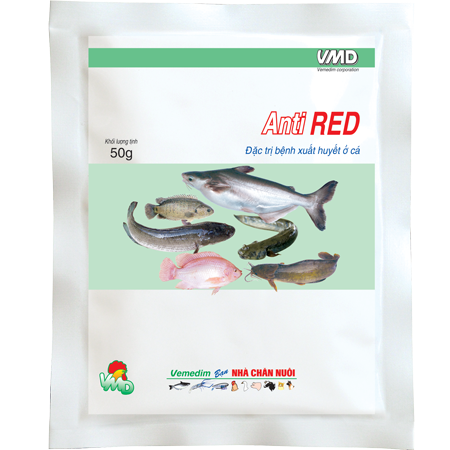 VMD Anti Red 50gr - Đặc trị bệnh đốm đỏ, xuất huyết ở cá - Gói