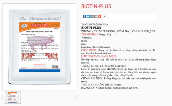 BIO BIOTIN-PLUS - Gói 1Kg - Ảnh 3