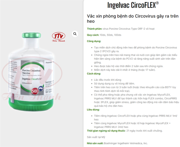 Vaccine Boehringer Circo - 10 liều - Lọ 10 liều - Ảnh 4