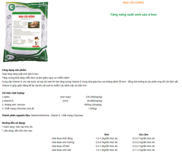 GOOVET MAU LÊN GIỐNG - Gói 1kg - Ảnh 2