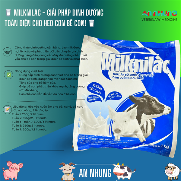 Á CHÂU LACMILK 1kg = MILKNILAC - Thùng 20 gói