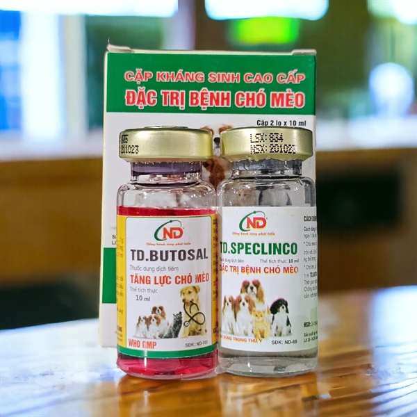 ND Cặp Kháng Sinh Chó Mèo Cao Cấp 10ml - Thùng 120 cặp