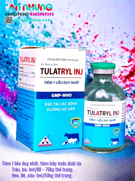 SAGOPHAR TULATRYL INJ - Xanh - 1ml/70kg - chai 20ml