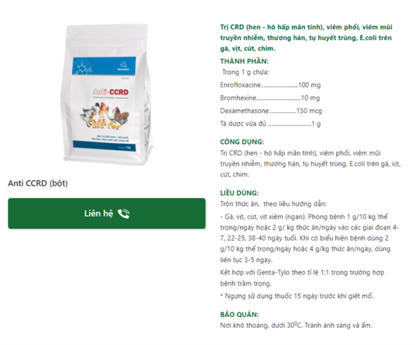 VMD Anti CCRD (Enro) 50gr - Gói 50gr - Ảnh 5