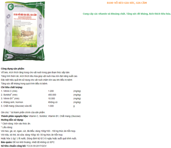 GOOVET VỖ BÉO BÒ DÊ 1Kg (5IN1) - Gói - Ảnh 3