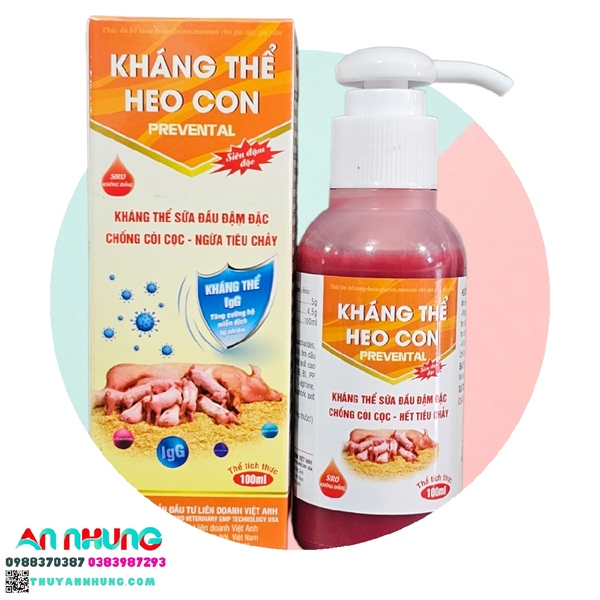 VIAVET PREVENTAL - Kháng Thể sữa đầu Heo 100ml - Lọ