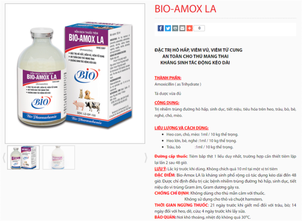 BIO AMOX LA - Lọ 100ml - Ảnh 3