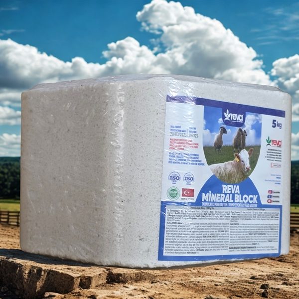 Đá liếm REVA MINERAL BLOCK (Vuông Trắng) - viên 5kg - Thổ Nhĩ Kỳ - Thùng 4 viên