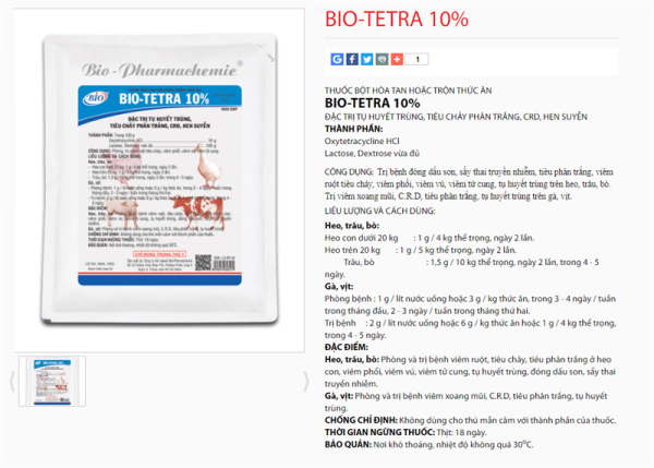 Bio Tetra 10% 100g - Gói - Ảnh 2