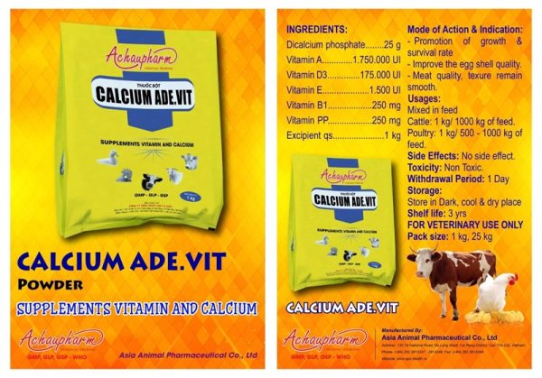 Á CHÂU CALCIUM ADE VIT - Gói 1Kg - Ảnh 5