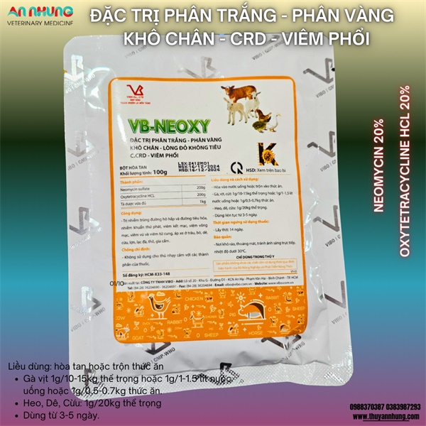 VB NEOXY 100gr - phân xanh, phân trắng, crd - gói 100g