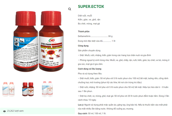 ND Super Ectox 50ml - Hộp 40 lọ - Ảnh 2