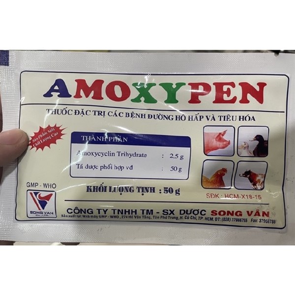 Songvan Amoxy Pen 50gr - Amox 15% bột - Gói