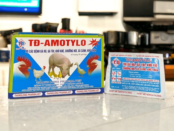 TD Amox 10gr - Gà rù, Toi, khô chân sã cánh - Hộp 50 gói