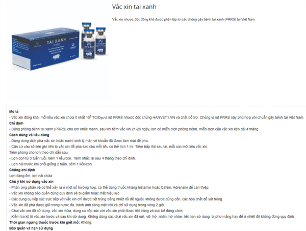 Vaccine Hanvet Tai Xanh 10 Liều - Lọ - Ảnh 2