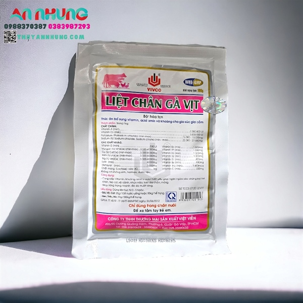 VIVCO Liệt chân Gà, Vịt 100gr - Gói